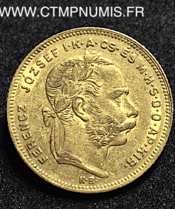 HONGRIE 20 FRANCS 8 FORINT OR 1880 KB