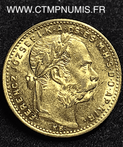 HONGRIE 20 FRANCS 8 FORINT OR 1883 KB