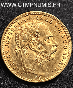 HONGRIE 20 FRANCS 8 FORINT OR 1884 KB