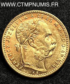 HONGRIE 20 FRANCS 8 FORINT OR 1887 KB