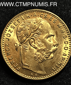 HONGRIE 20 FRANCS 8 FORINT OR 1890 KB