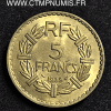5 FRANCS LAVRILLIER BRONZE ALUMINIUM 1939 SUP
