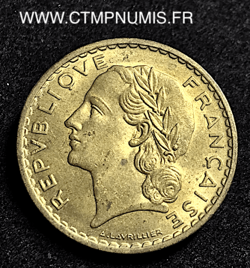 5 FRANCS LAVRILLIER BRONZE ALUMINIUM 1939