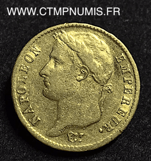 20 FRANCS OR NAPOLEON I° 1809 M TOULOUSE