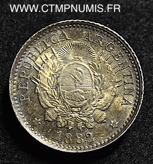 ARGENTINE 10 CENTIMOS ARGENT 1882 SPL