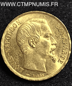 20 FRANCS OR NAPOLEON BONAPARTE 1852 PARIS