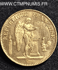 20 FRANCS OR GENIE III° REPUBLIQUE 1875 A PARIS