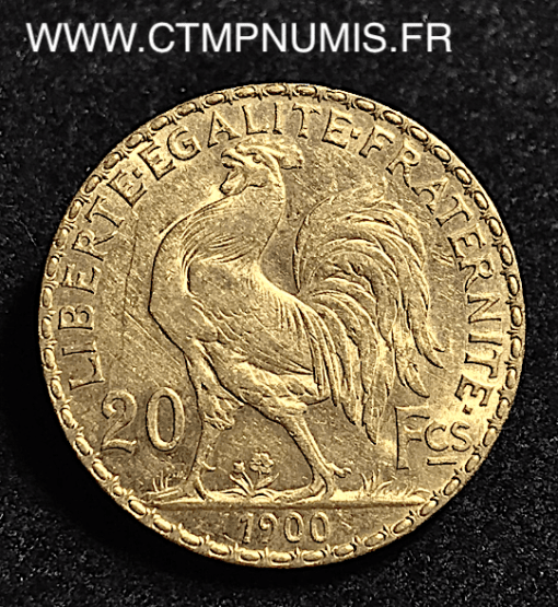 20 FRANCS OR COQ 1900