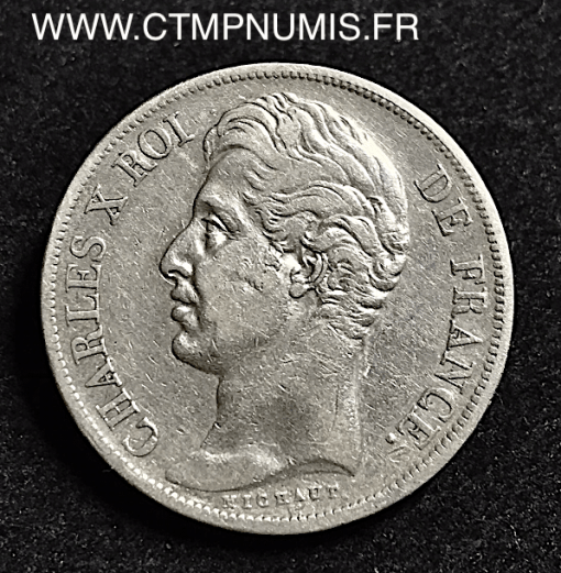 2 FRANCS ARGENT CHARLES X 1827 M TOULOUSE