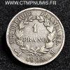 1 FRANC ARGENT NAPOLEON I° 1808 M TOULOUSE