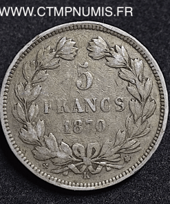 5 FRANCS CERES 1870 K BORDEAUX A.E.OUDINE