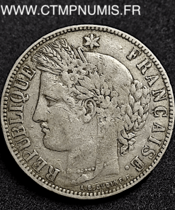 5 FRANCS CERES 1870 K BORDEAUX A.E.OUDINE