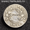 QUART DE FRANC NAPOLEON I° AN 14 L BAYONNE