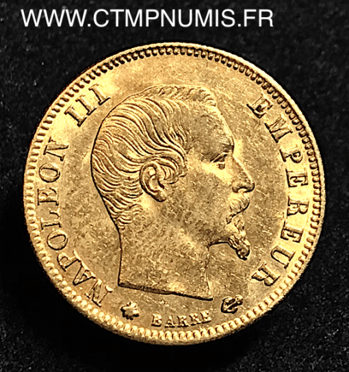 5 FRANCS OR NAPOLEON III 1859 BB STRASBOURG