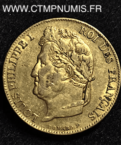 20 FRANCS OR LOUIS PHILIPPE I° 1841 A PARIS