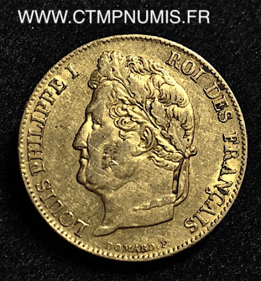 20 FRANCS OR LOUIS PHILIPPE I° 1841 A PARIS