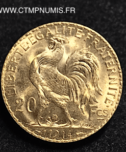 20 FRANCS OR COQ 1914 SPL