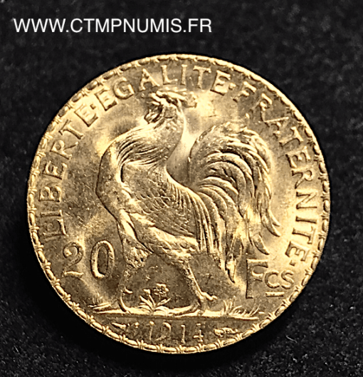 20 FRANCS OR COQ 1914 SPL