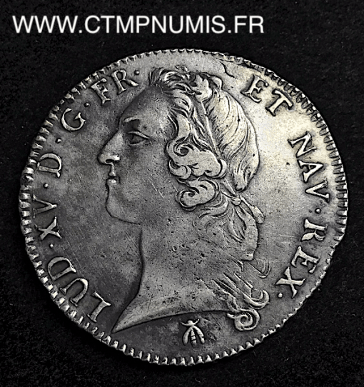 LOUIS XV ECU ARGENT BANDEAU 1767 TOULOUSE