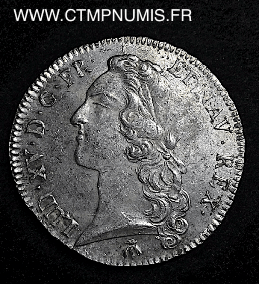 LOUIS XV ECU AU BANDEAU 1768 M TOULOUSE