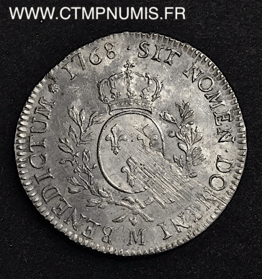 LOUIS XV ECU AU BANDEAU 1768 M TOULOUSE