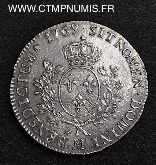 LOUIS XV ECU AU BANDEAU 1769 M TOULOUSE