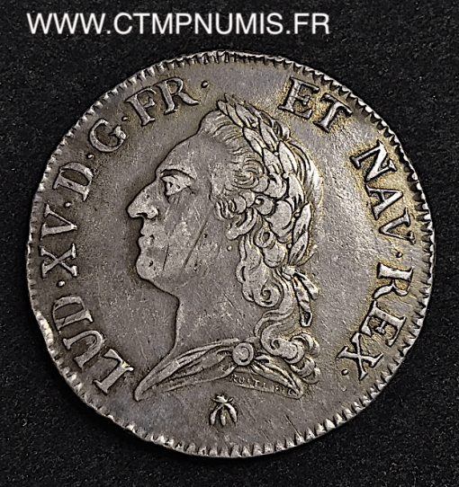 LOUIS XV ECU A LA VIEILLE TETE 1772 M TOULOUSE