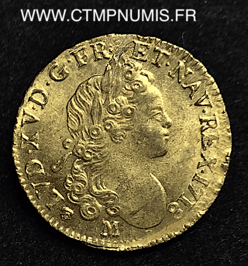 LOUIS XV LOUIS D'OR CROIX 1718 M TOULOUSE