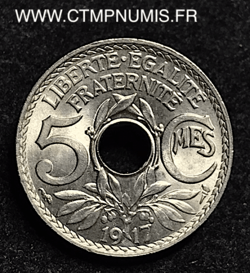 5 CENTIMES LINDAUER GRAND MODULE 1917 SPL