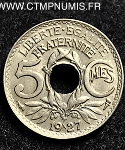 5 CENTIMES LINDAUER PETIT MODULE 1927 TTB+