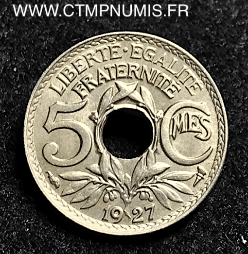 5 CENTIMES LINDAUER PETIT MODULE 1927 TTB+