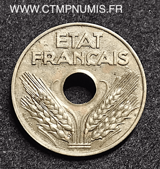 20 CENTIMES FER ETAT FRANCAIS 1944 TTB