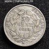 50 CENTIMES ARGENT NAPOLEON III 1859 A PARIS