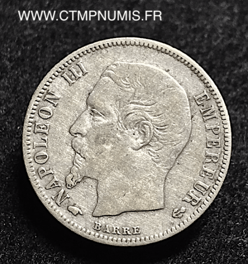 50 CENTIMES ARGENT NAPOLEON III 1859 A PARIS