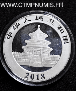 CHINE 10 YUAN 30 GR ARGENT FIN PANDA 2018
