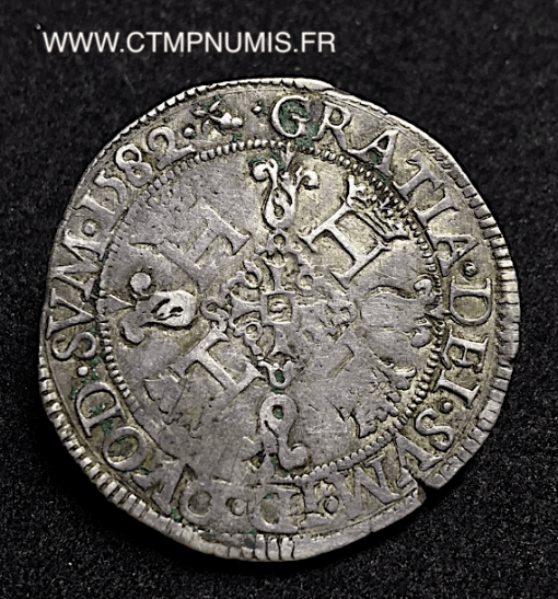 BEARN FRANC ARGENT HENRI II 1582 PAU