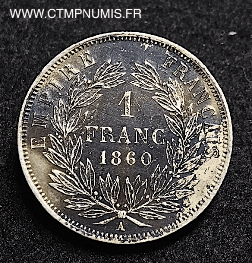 1 FRANC ARGENT NAPOLEON III 1860 A PARIS