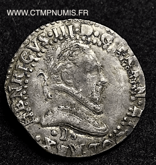 HENRI III 1/2 FRANC AU COL PLAT 1581 I LIMOGES