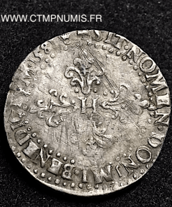 HENRI III 1/2 FRANC AU COL PLAT 1581 I LIMOGES