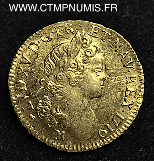 LOUIS XV LOUIS D'OR CROIX MALTE 1719 TOULOUSE