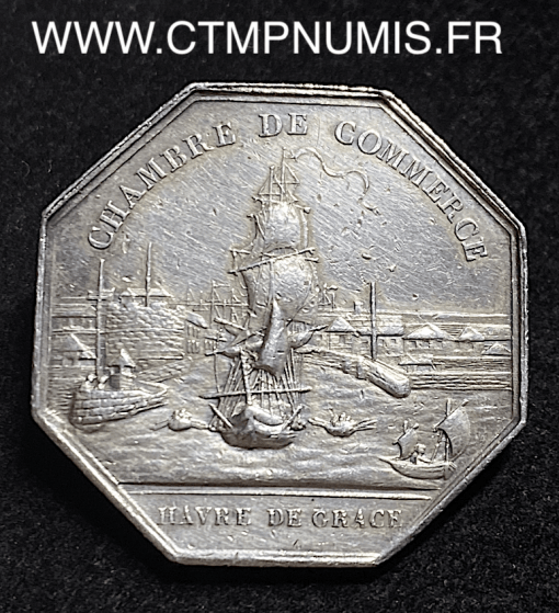 JETON LOUIS XVIII  COMMERCE DU HAVRE 1824