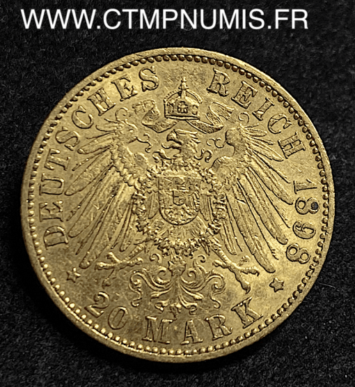 ALLEMAGNE HESSE 20 MARK OR 1898