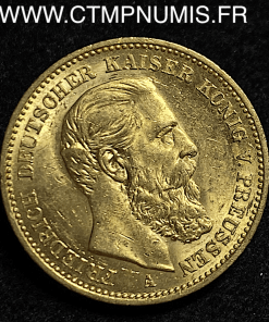 ALLEMAGNE PRUSSE FREDERICK 20 MARK OR 1888