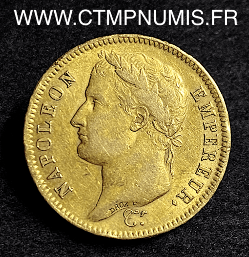 40 FRANCS OR NAPOLEON EMPIRE 1810 W LILLE