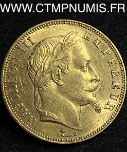 50 FRANCS OR NAPOLEON III TETE NUE 1864 PARIS