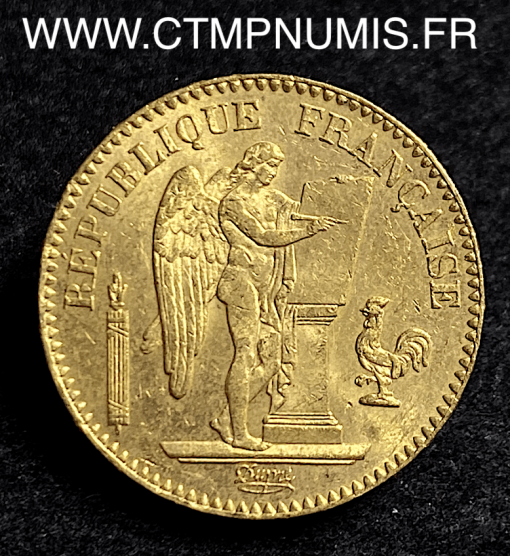 20 FRANCS OR GENIE III° REPUBLIQUE 1871 A PARIS