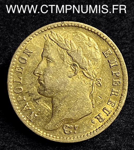 20 FRANCS OR NAPOLEON I° EMPIRE 1812 W LILLE