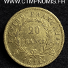 20 FRANCS OR NAPOLEON I° EMPIRE 1811 W LILLE