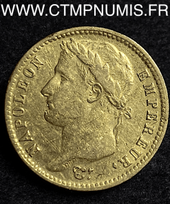 20 FRANCS OR NAPOLEON I° EMPIRE 1811 W LILLE