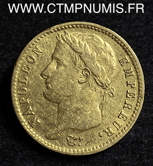 20 FRANCS OR NAPOLEON I° EMPIRE 1811 W LILLE